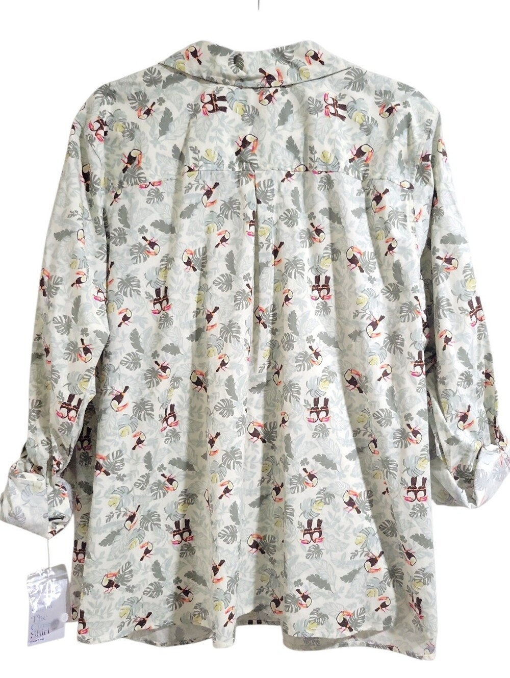 Croft & Barrow Tropical Toucan Cotton Button Down Casual Shirt Size 2X NWT - Picture 3 of 16